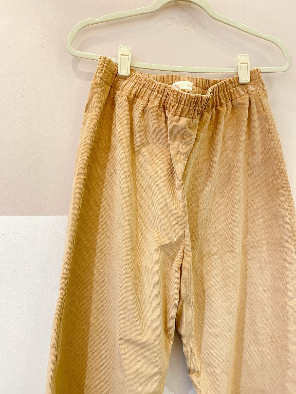 Calça veludo cotelê bege Pitta 40